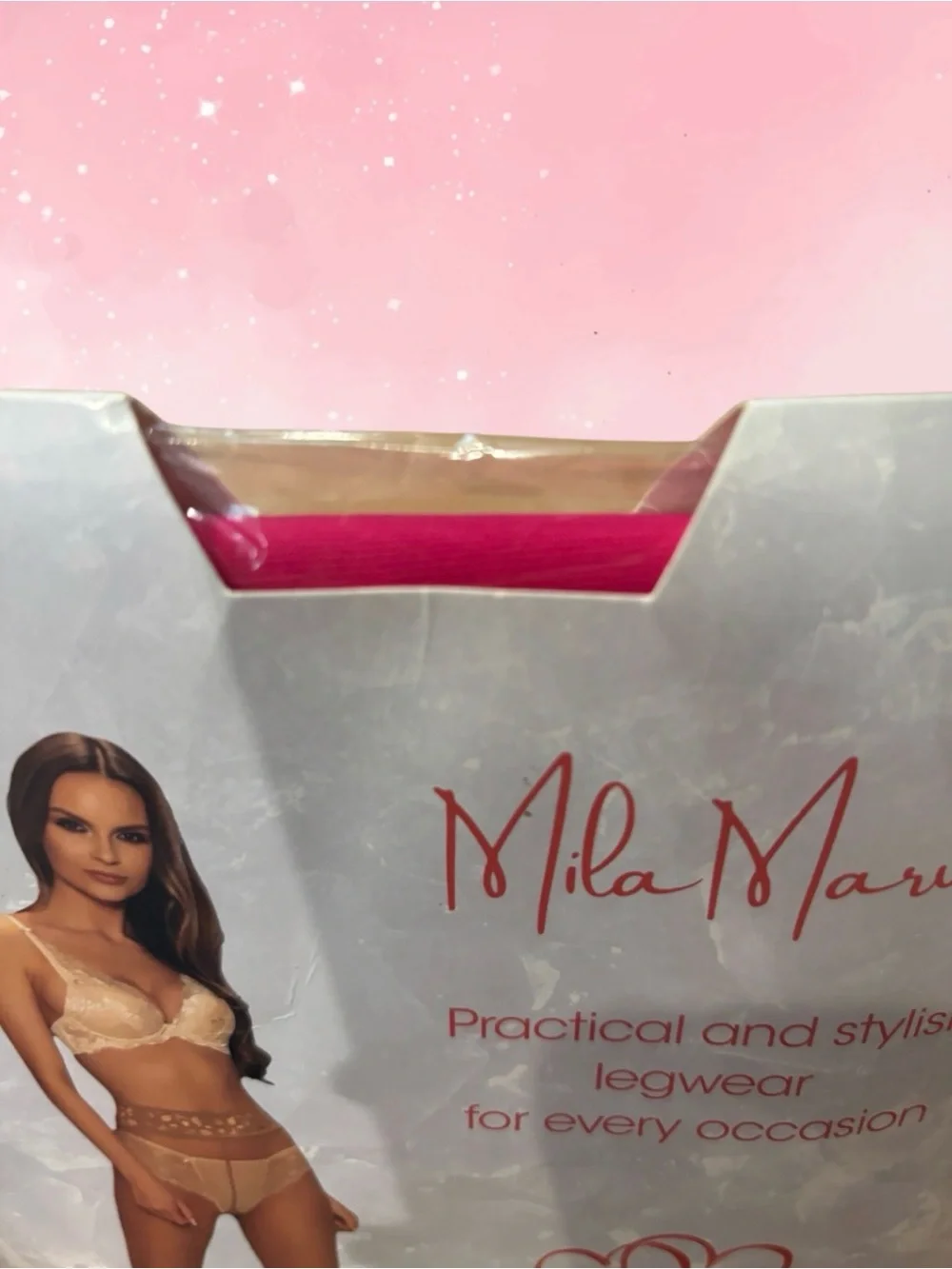 Mila Marutti - Women’s Hot Pink Opaque Tights Soft Stockings Pantyhose - Medium
